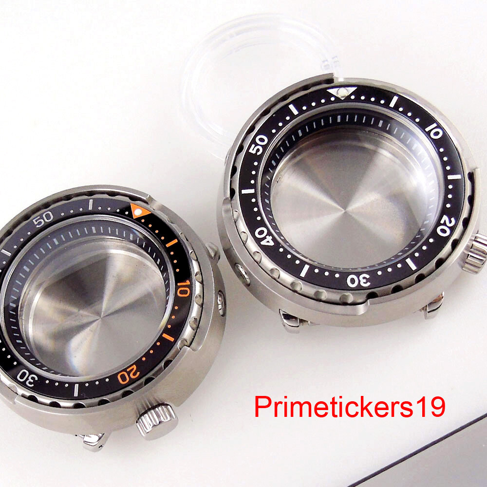46.5mm Stainless Steel Watch Case Sapphire 4 o’clock Crown Fit NH35 NH36 NH34