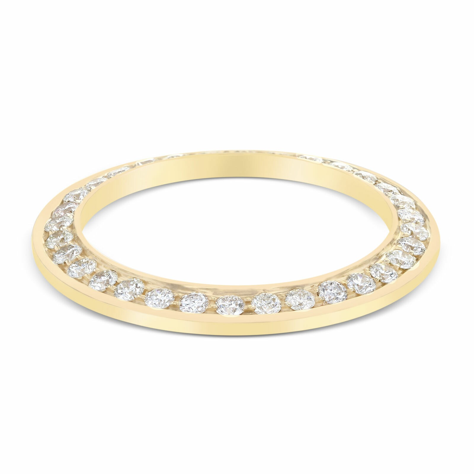 2CT BEAD SET NATURAL DIAMOND BEZEL 14KY FOR ROLEX 31MM MASTERPIECE, PEARLMASTER