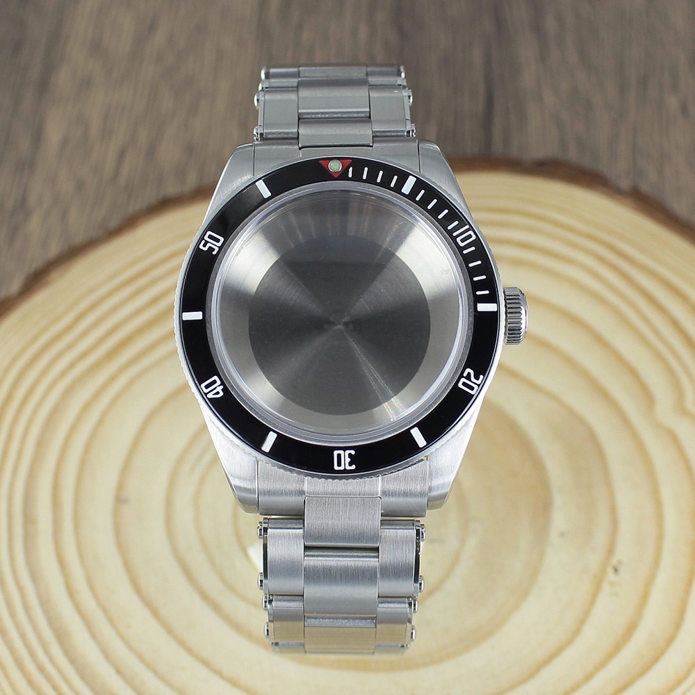 Sapphire 39mm Diver Watch Case+Fine Steel Bracelet 10ATM For Seiko NH35 Movement