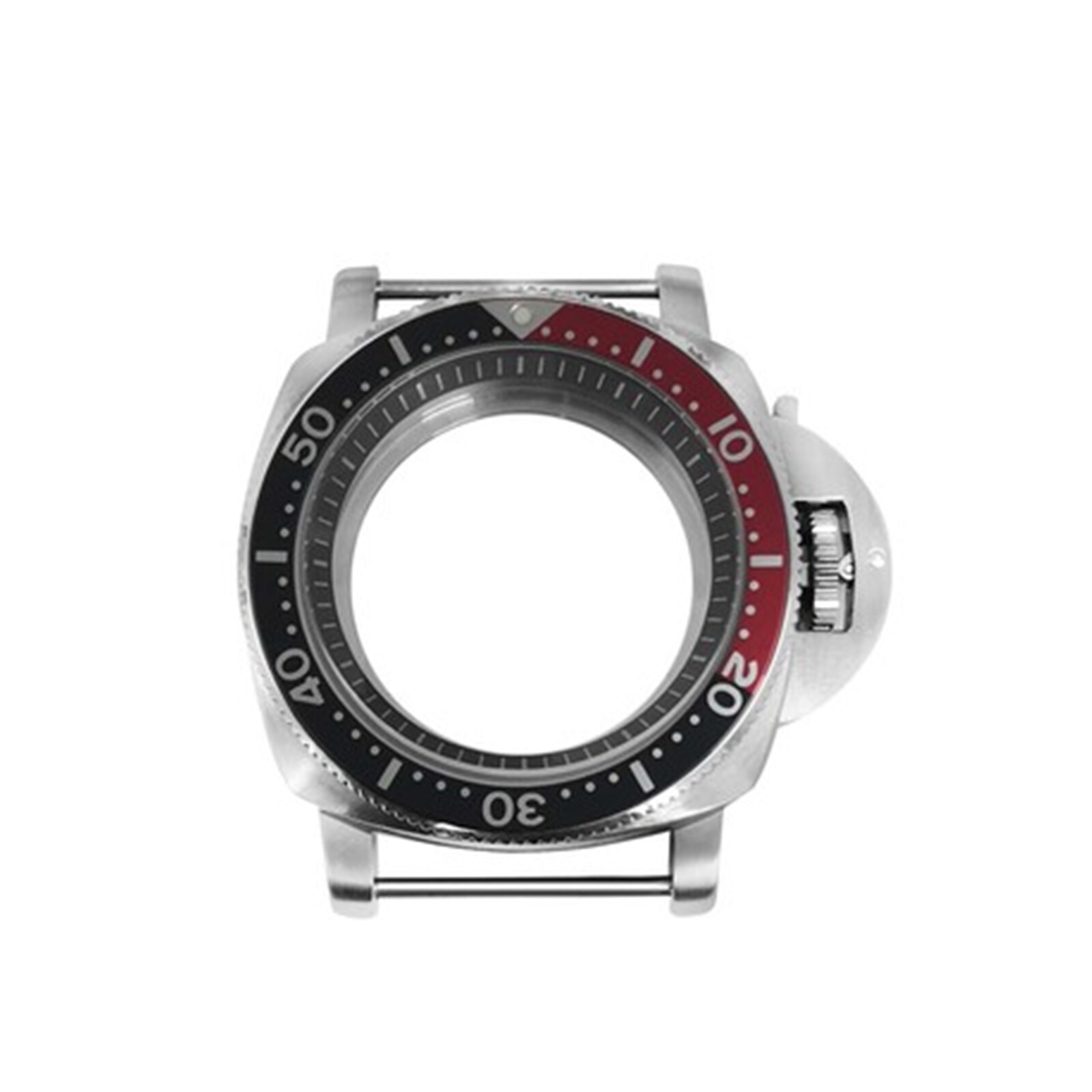 Modified Watch Case Bezel Black White Strip Inner Ring For NH35/NH36/4R Movement
