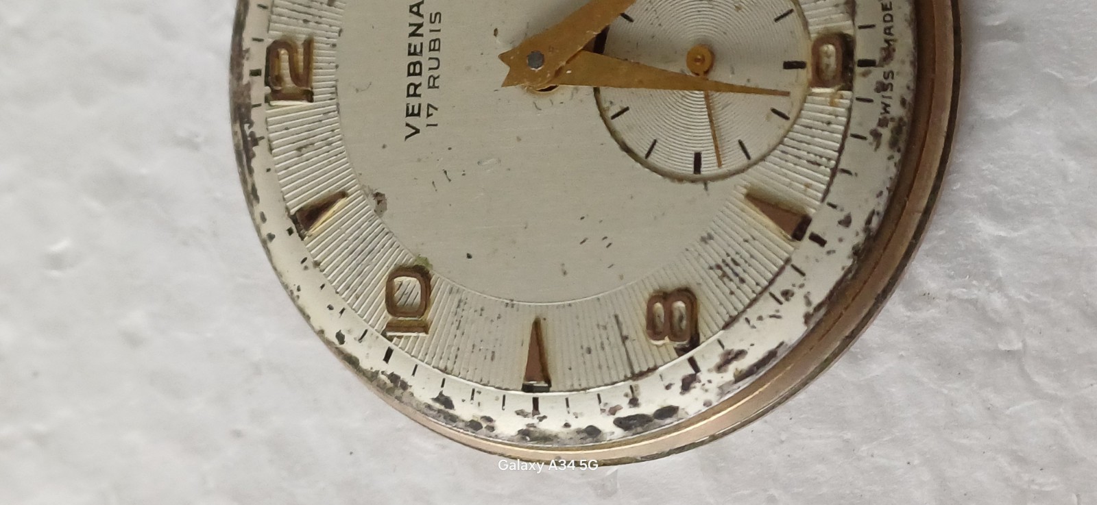 Verbena Working Manual Winding Movement Watch 34mm
