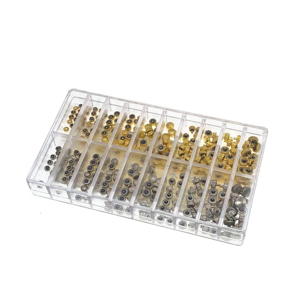 300 Pcs Watch Crown and Stem Set Accessory Pin for Replacement Parts Kit