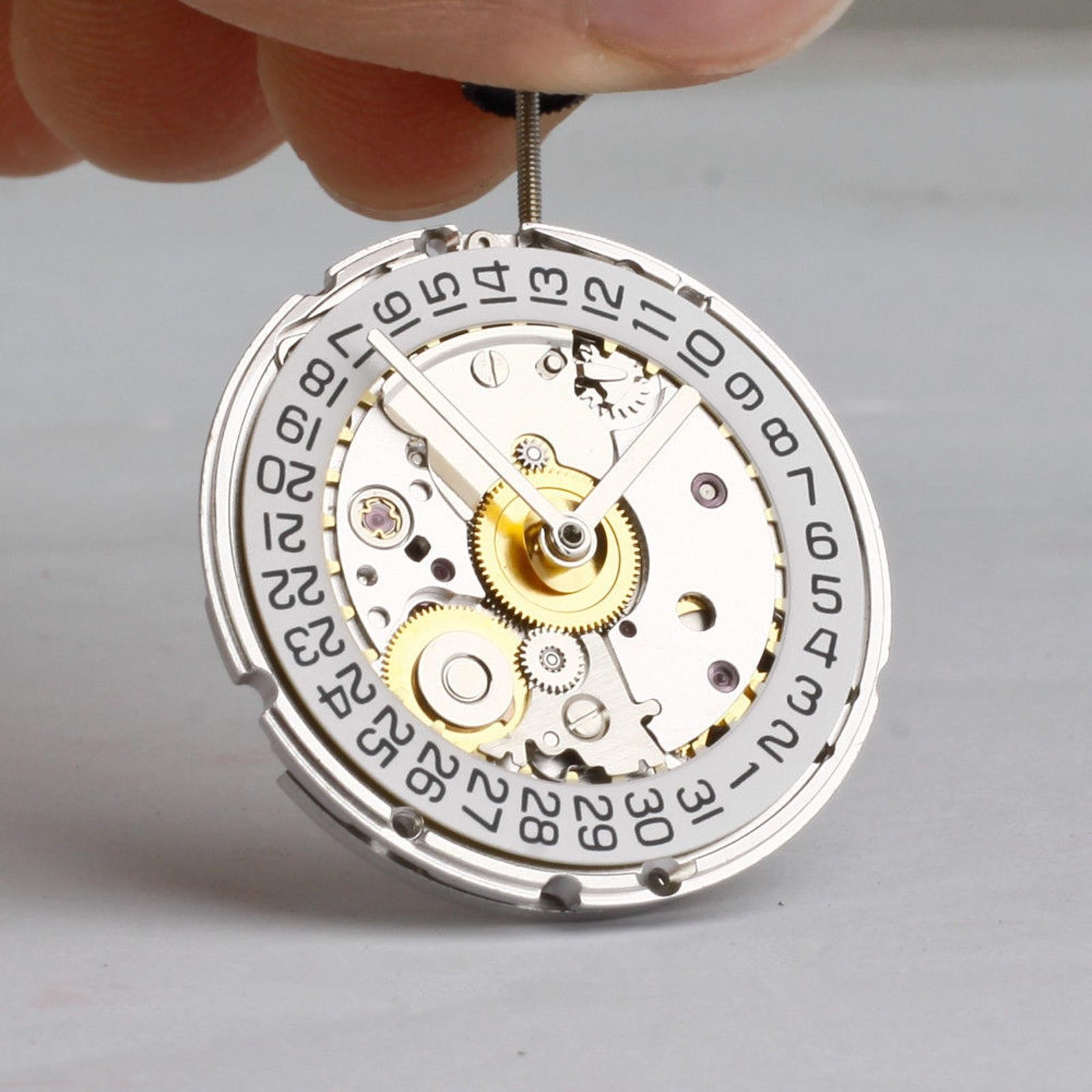 White/Gold Automatic Watch Movement Replacement Parts For ETA 2824 2824-2 ooo