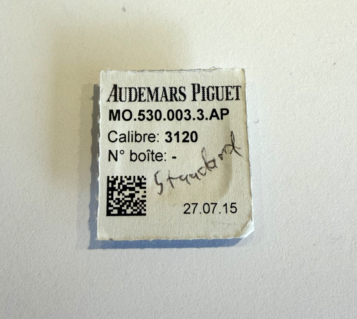 Audemars Piguet 3120 Barrel Complete Genuine Parts SEALED Standard Strength