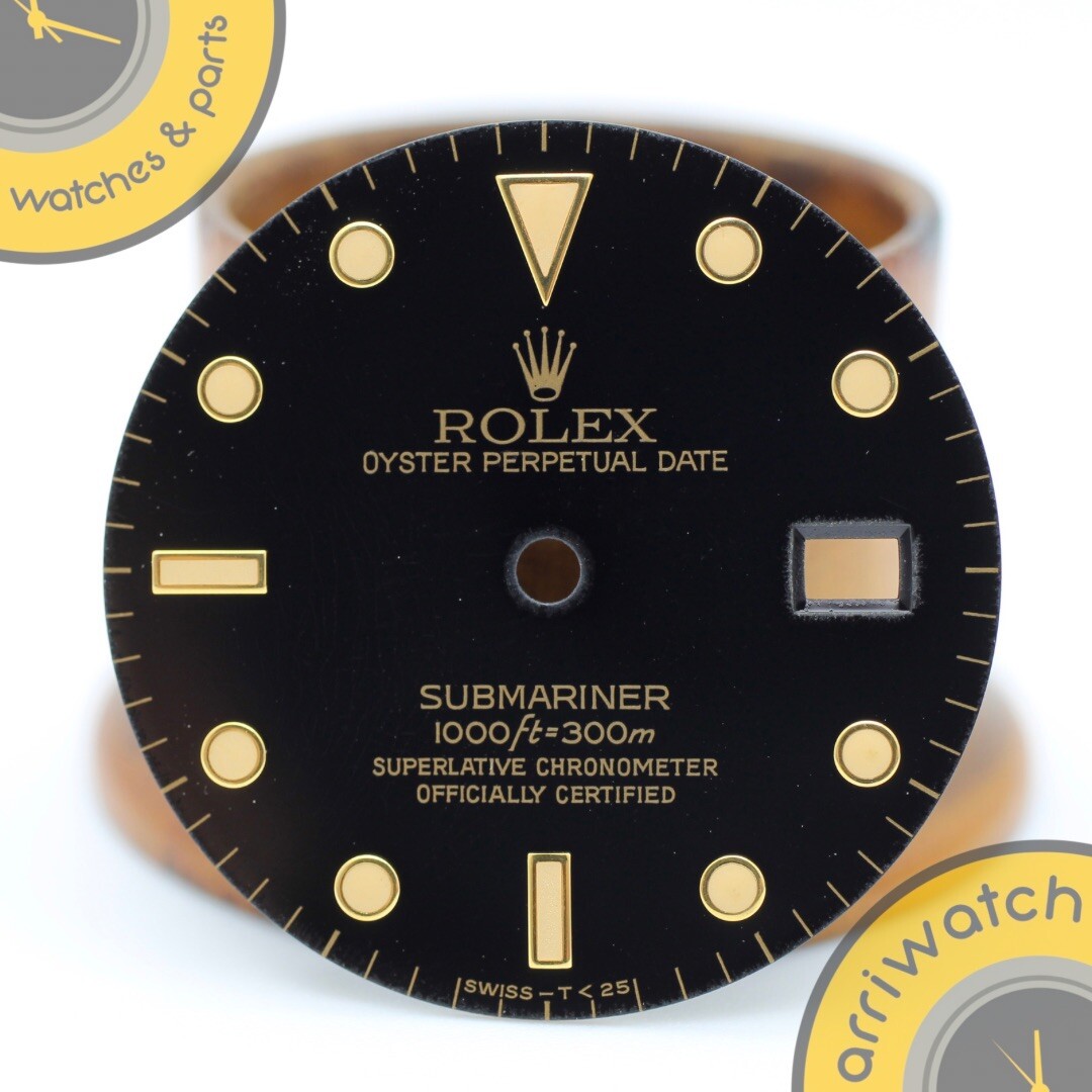 Rolex Submariner 16803 16808 16613 16618 GENUINE Tritium Skate Black Spider Dial