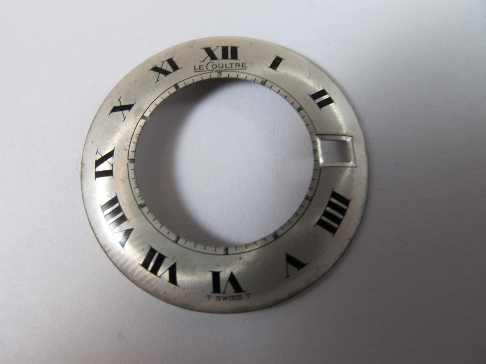LECOULTRE SILVER DIAL FOR 911 MEMOVOX WITH BLACK PAINTED MARKERS