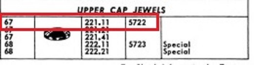 INCABLOC CAP JEWEL #5722 221.11 2 pieces