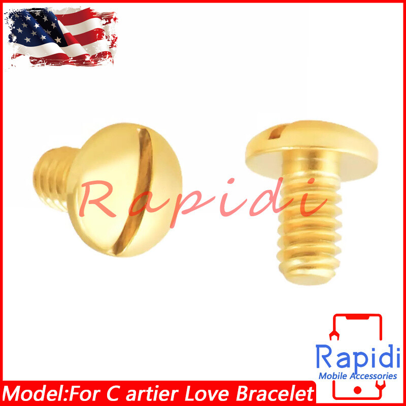 1 Pair Screws Replacement For Love Bracelet (Yellow Gold)