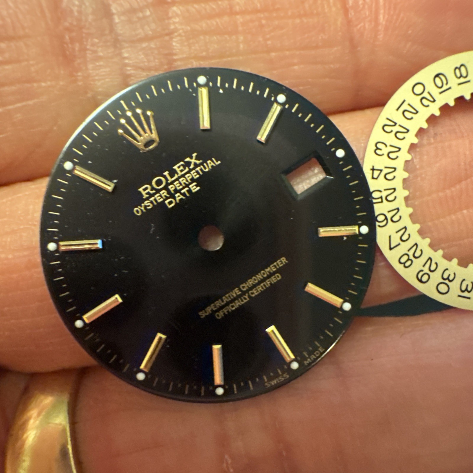 Rolex Oyster Date 15013 15017 15238 15018 15233 Black Dial w/ date wheel (58)