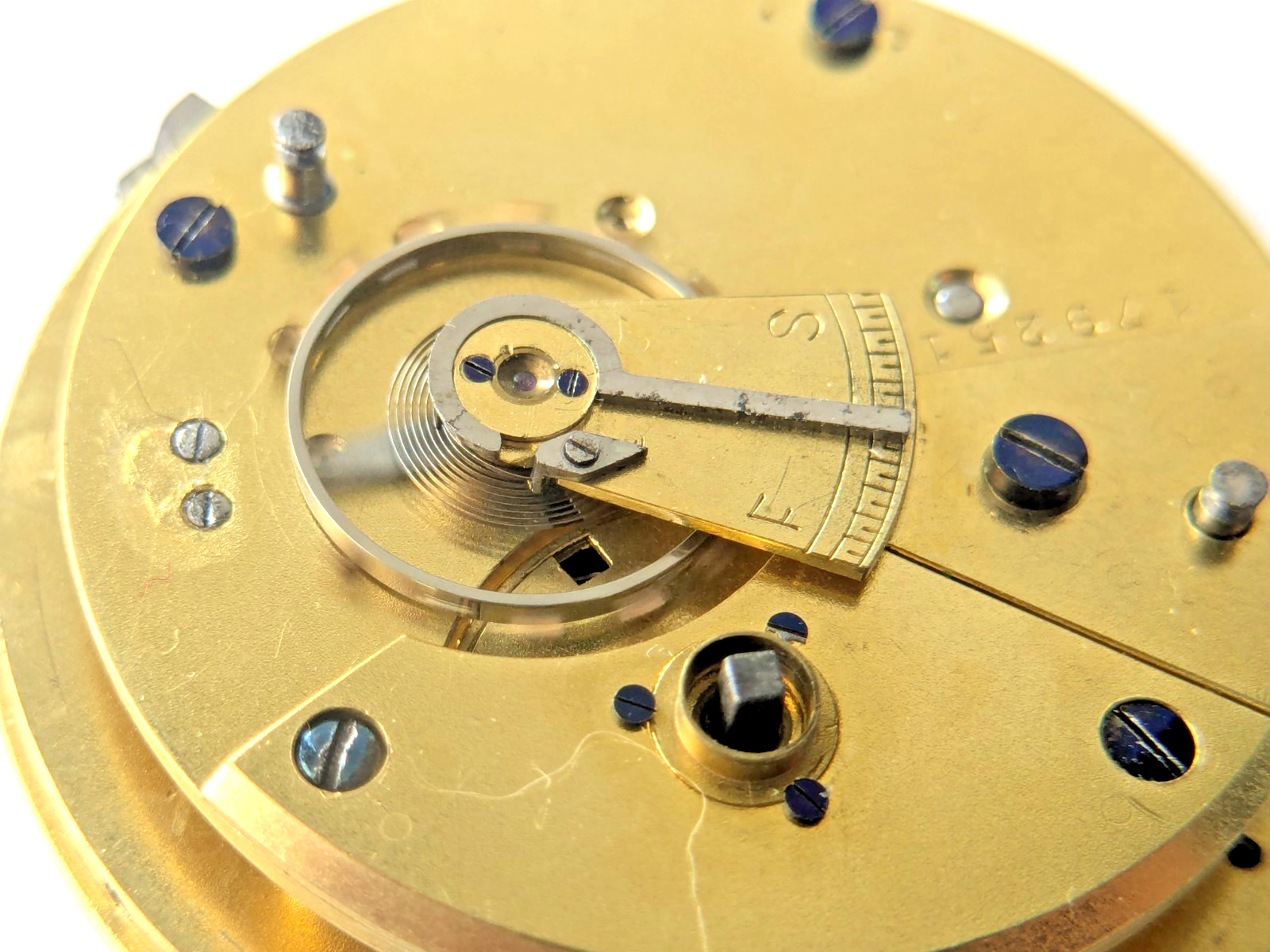Antique English Lever Pocket Watch Movement Working Balance Parts 39.9mm EL23