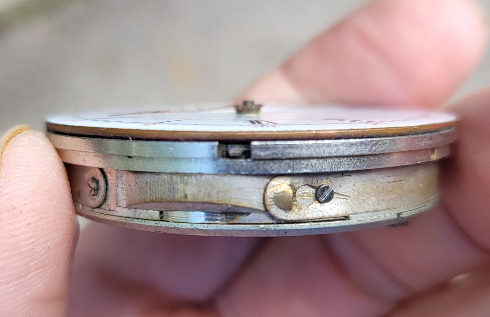 Hampden Dueber Pocket Watch Movement & Dial Face c1894 Antique AS IS