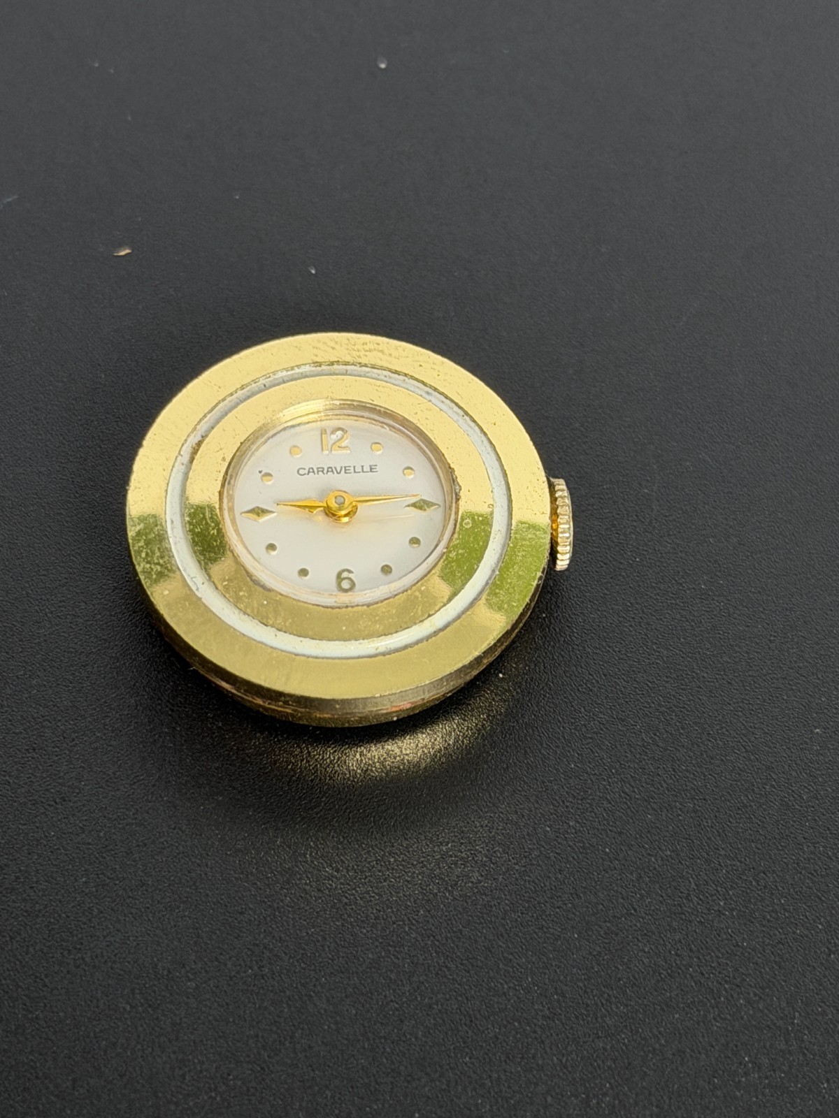Vintage Caravelle by Bulova Gold Tone Pendant Watch Head