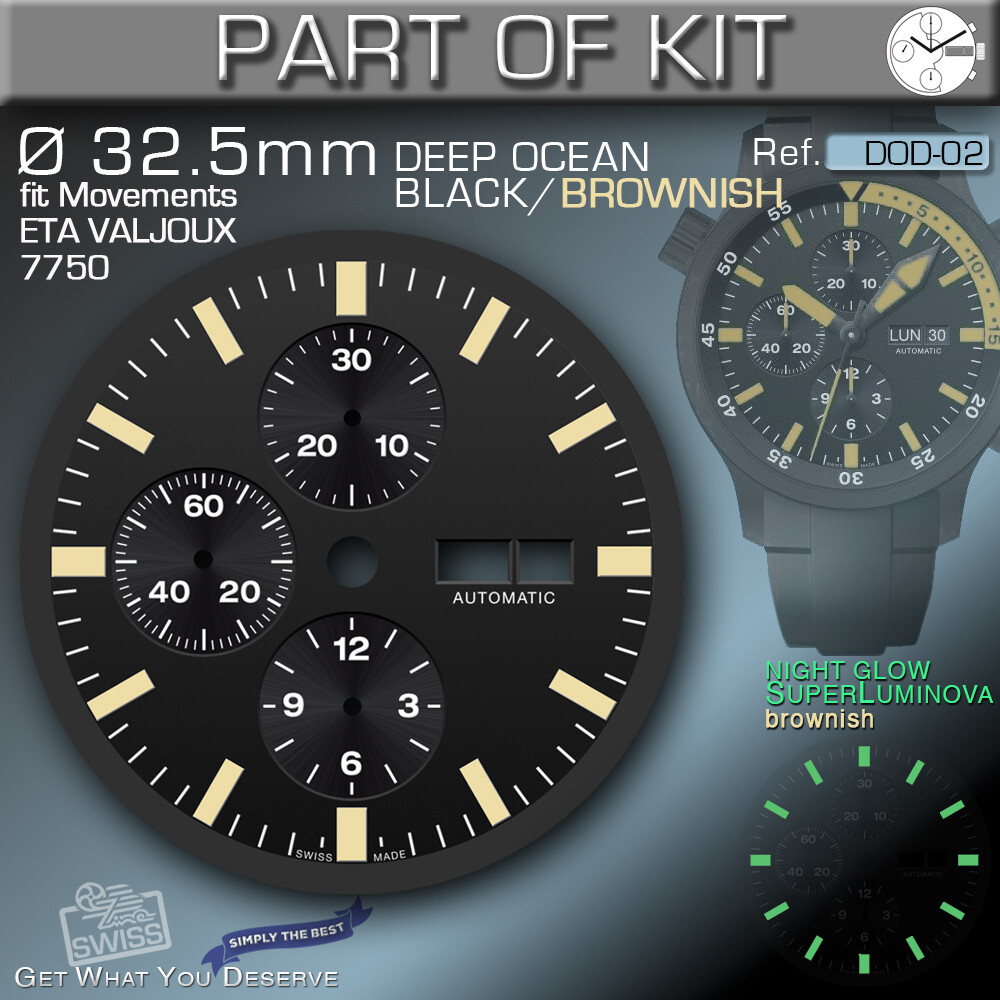 DO IT YOURSELF KIT: 7750 ETA-VALJOUX, DEEP OCEAN, 44 MM, 200M, KIT 03+04,
