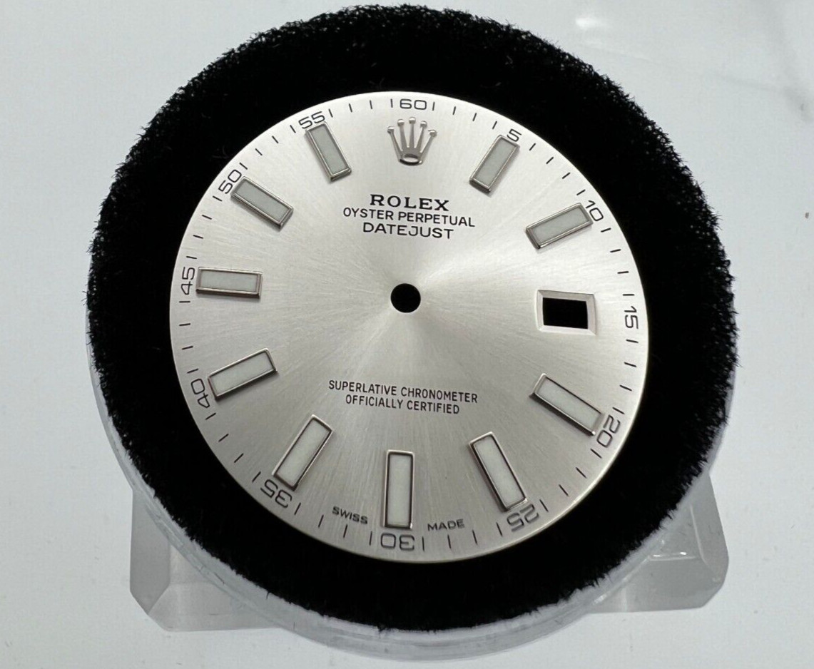 Genuine Rolex Datejust 41mm Dial Silver Big Index 116300 116334