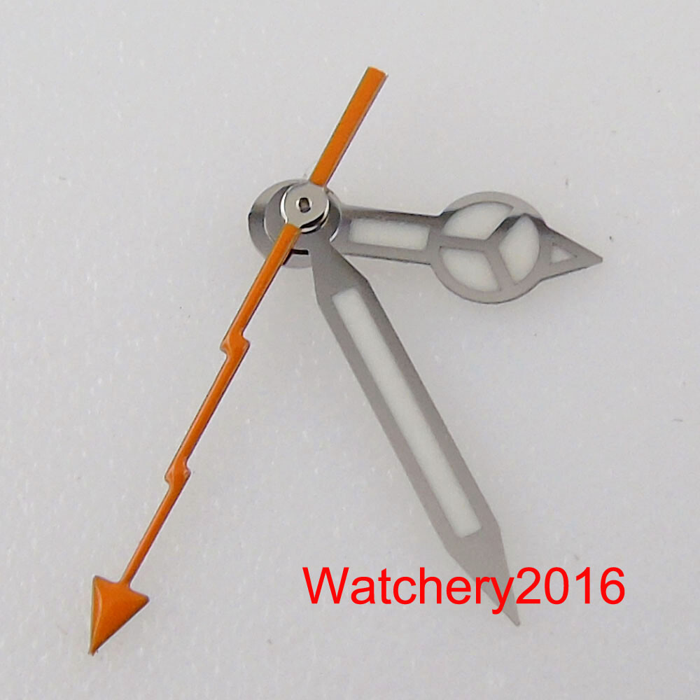 Red Orange blue Luminous Hand silver edge watch Hand fit NH35 NH36 7s26 ETA 2824
