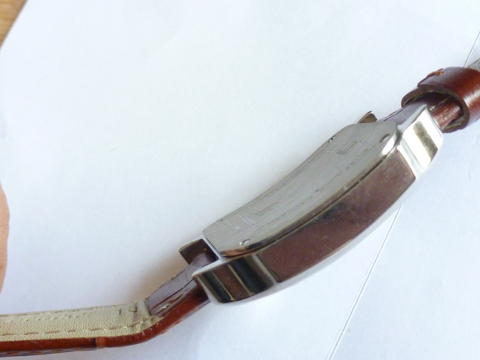 Vintage NOS DUNHILL Men’s Rectangular Steel Wristwatch Manual ETA 28mm x 39mm