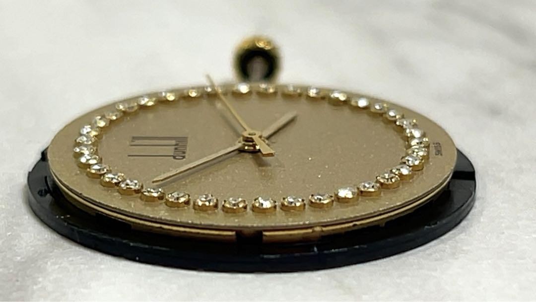 Dunhill Quartz Movement Dial Swiss Made Diamond Face Junk 32mm Parts Repair