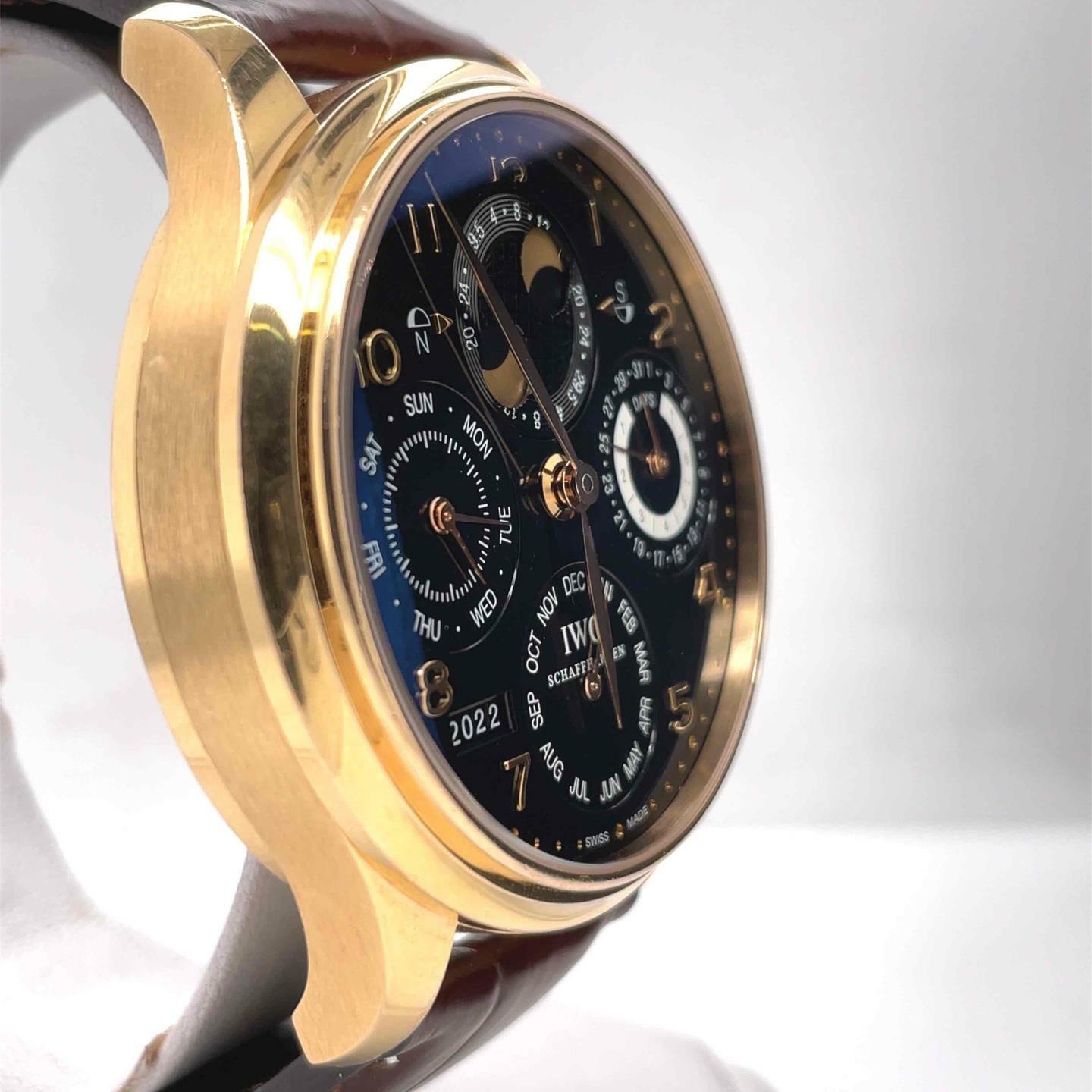 IWC Portuguese Perpetual Calendar Automatic 44mm 18k Rose Gold Men’s IW502119