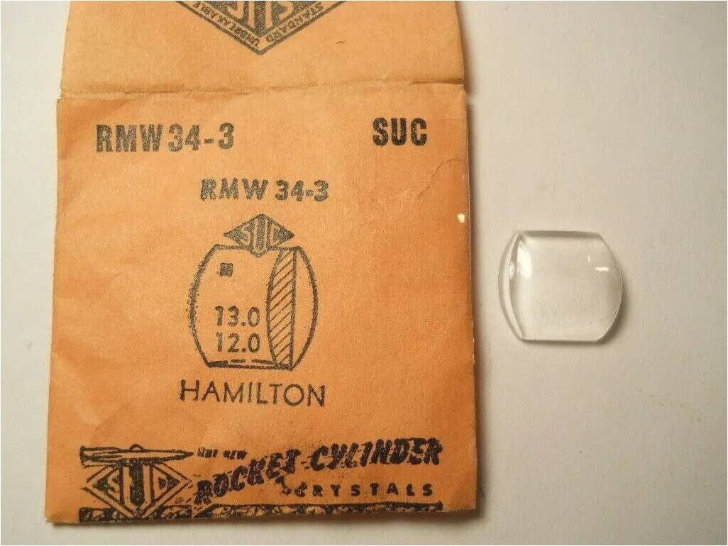 SUC RMW34-3 Watch Crystal For Hamilton – 13.2 x 12.0 mm – Replacement / Repair