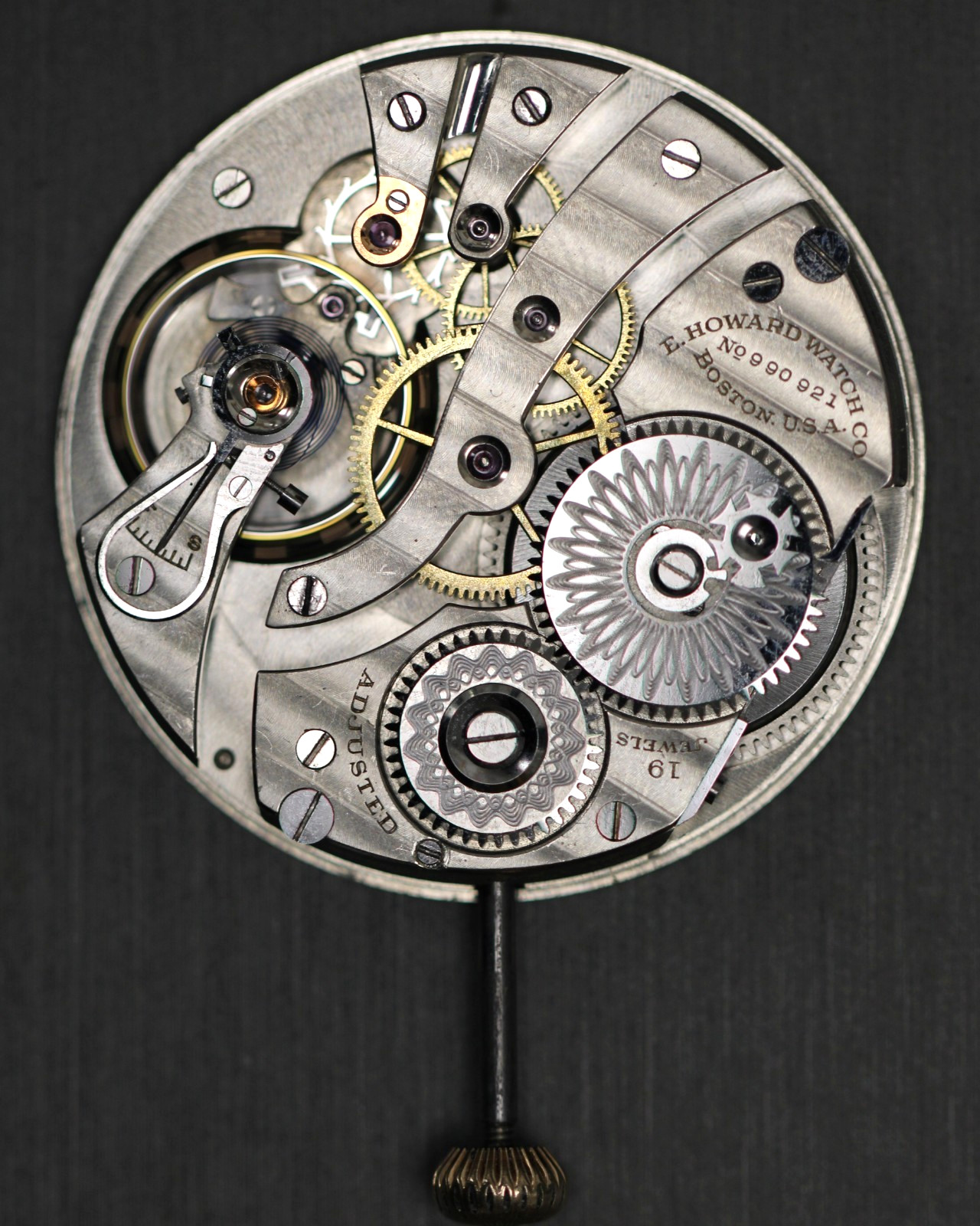 Running E. Howard Series 7 Model 1908 19 Jewels Pocket Watch Movement
