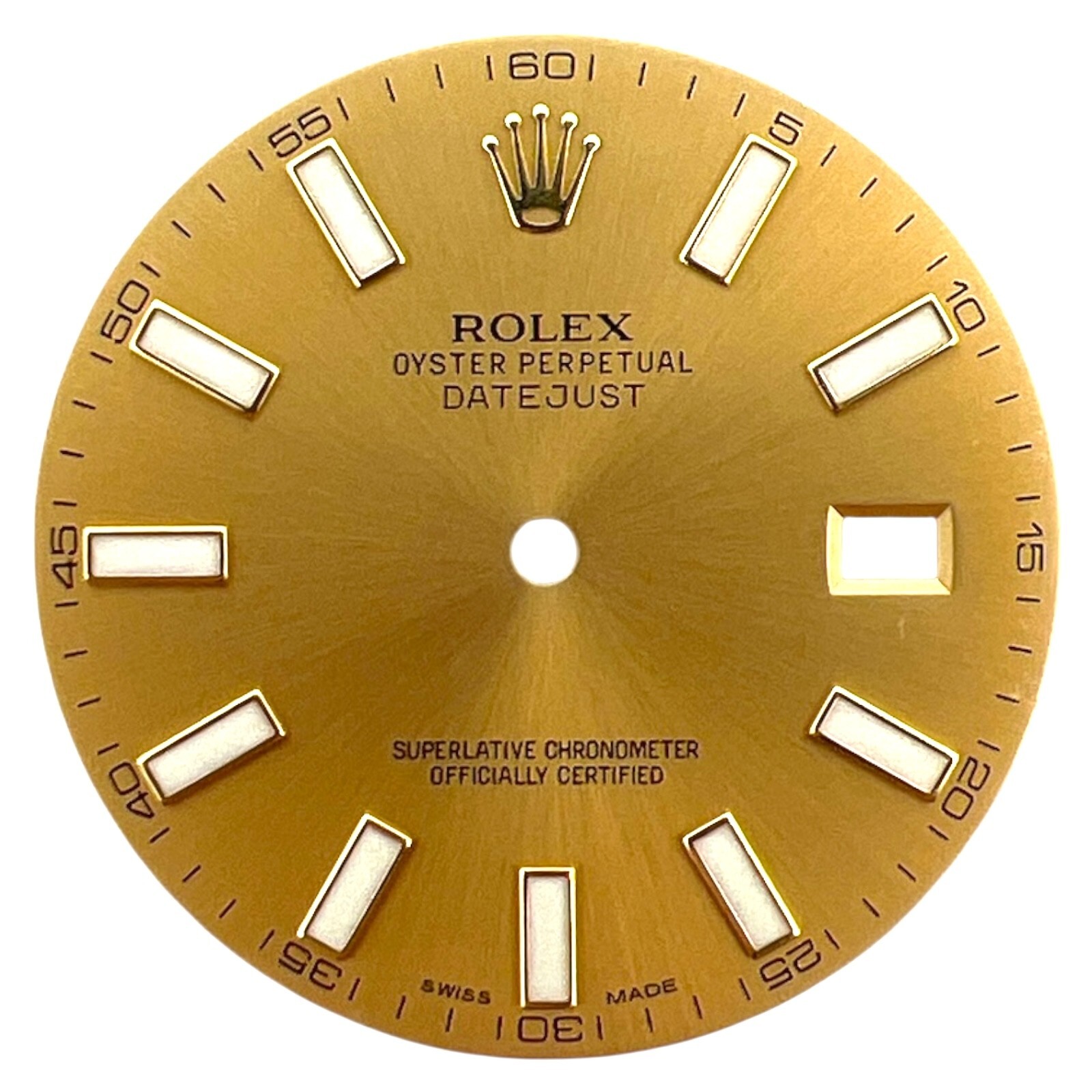 Genuine Rolex Oyster Perpetual Datejust 41mm Dial Champagne Gold 116333