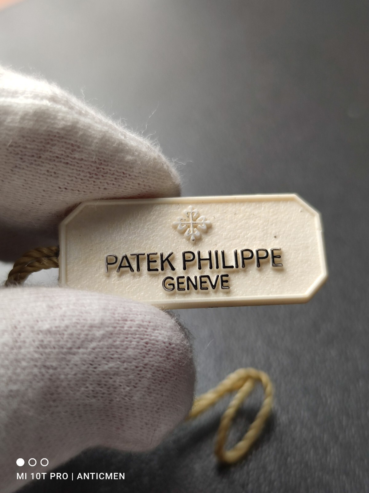 Classic White Patek Philippe Genuine Hangtag. Nice hang tag / label.