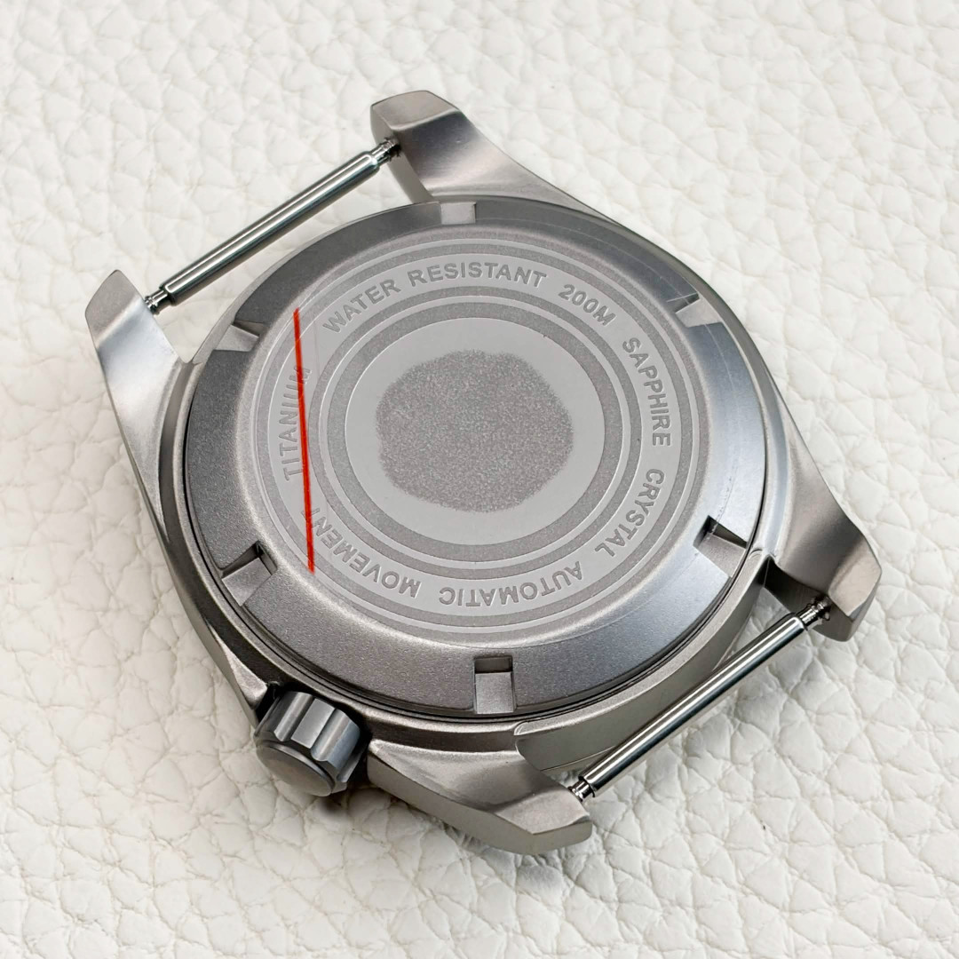 Prevent Allergy Titanium 40mm Sapphire Glass Field Mod Watch Case Fit ETA 2824