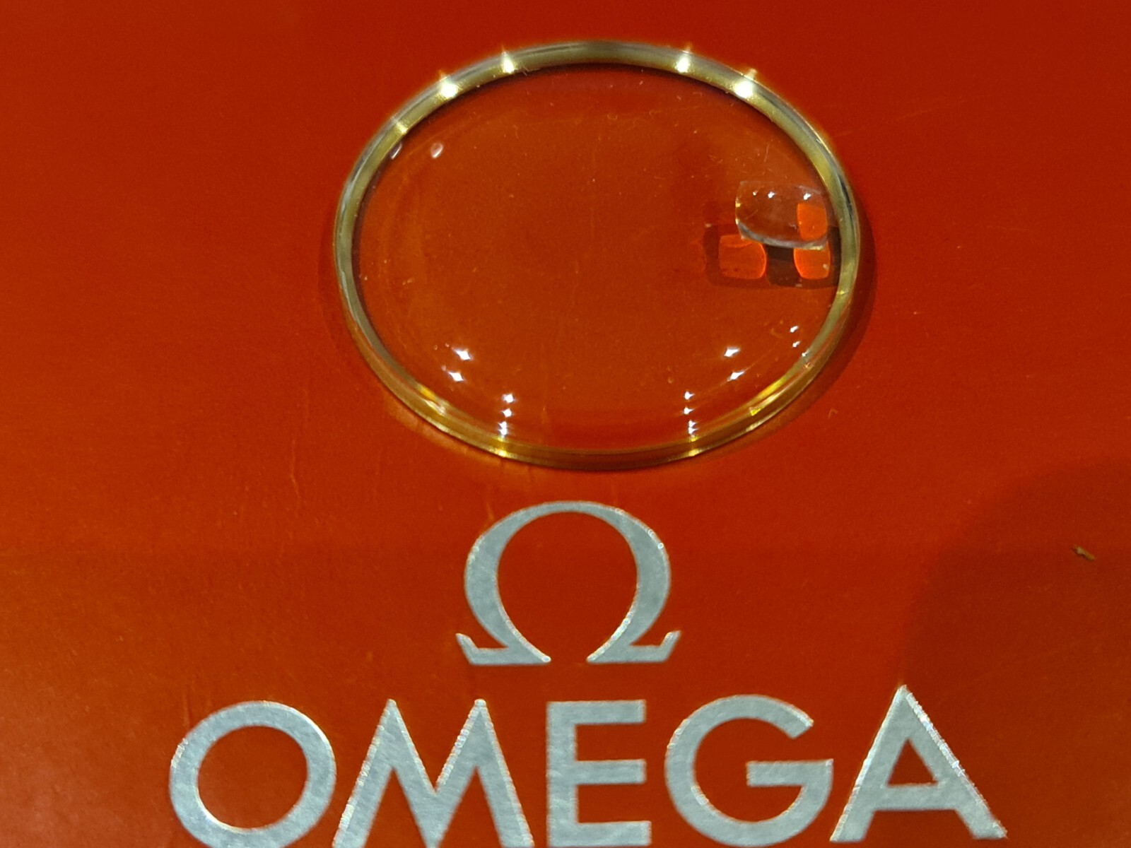 Watch Crystal Plexi Glass For OMEGA SEAMASTER DATE Gold tensioner ring 29.6 mm