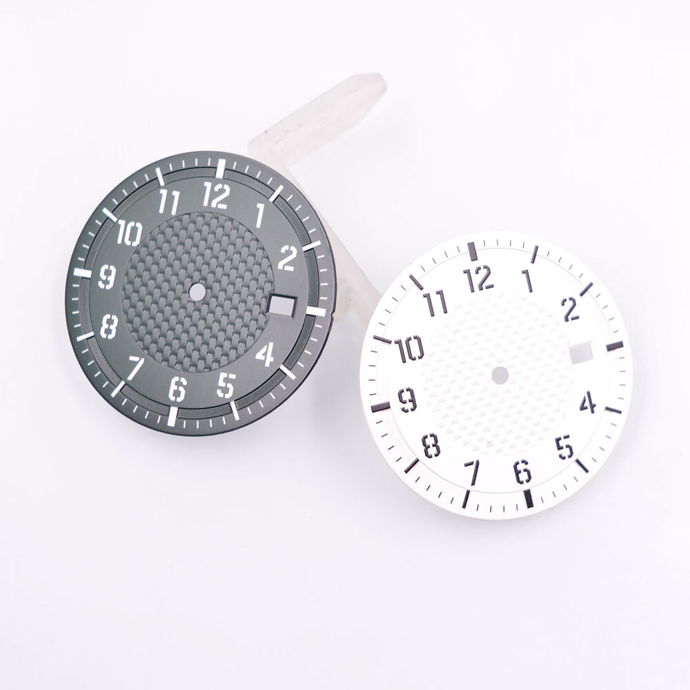 34.50mm Green Luminous Watch Dial Fit for NH35 NH35A NH36 NH36A Movement