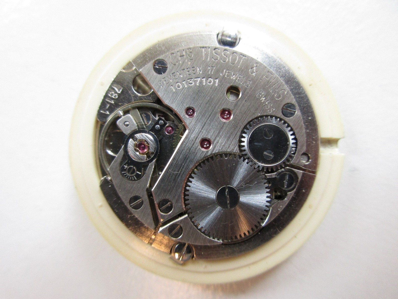 Tissot cal. 781-1 Swiss vintage watch movement & Seastar Seven dial – running