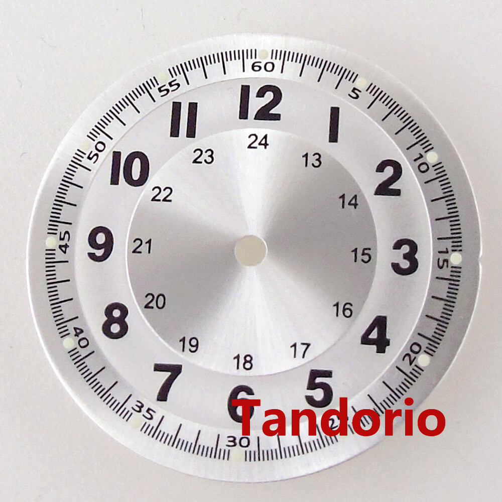 29mm Sunburst Watch Dial Face Fit NH35A NH36A Movement Arabic Numerals Mark Lume