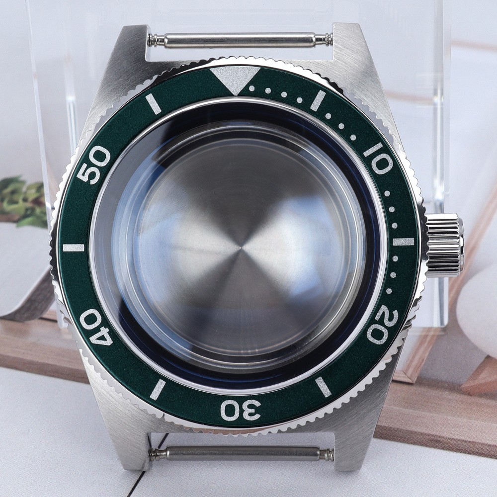 STEEL Diver Bezel 40mm Watch Cases Sapphire 62MAS Style For Seiko NH35 Movement