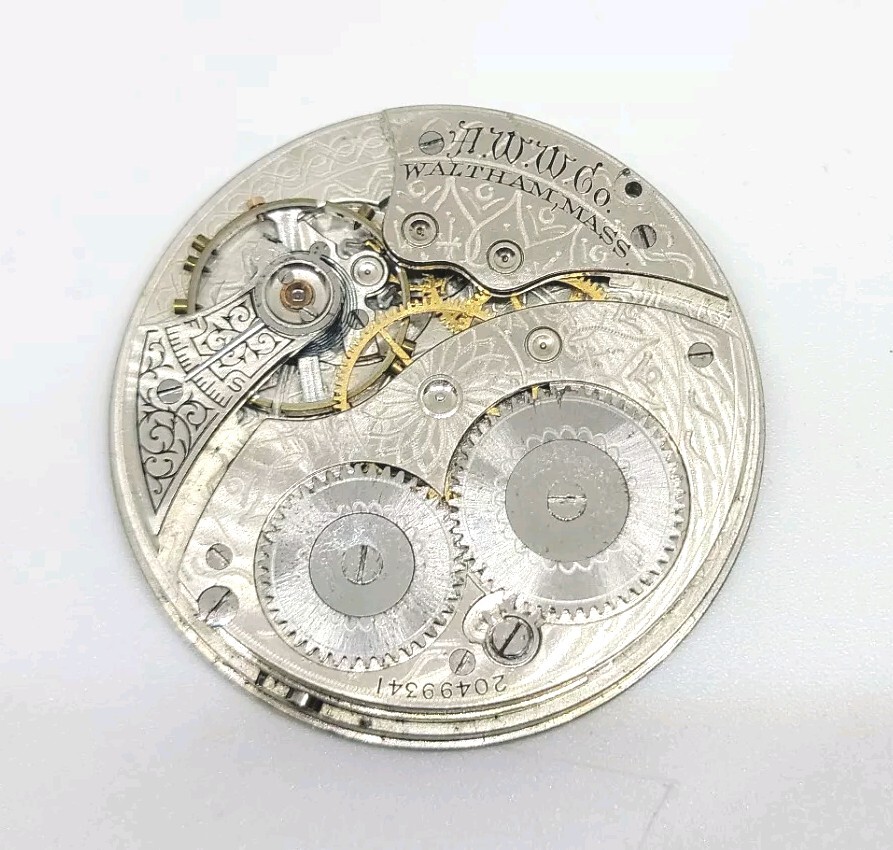 1915 Waltham Model 1894 Grade No. 210 7J 12s Pocket Watch Movement For Repair