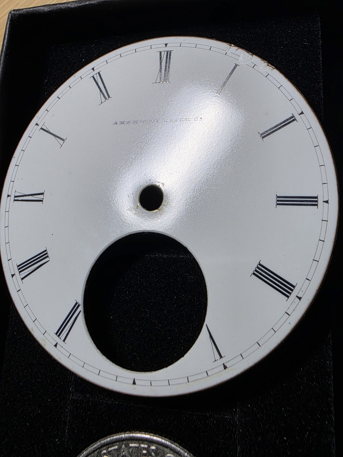 Vtg American Watch Co Pocket Watch Dial 45.71mm (P5)