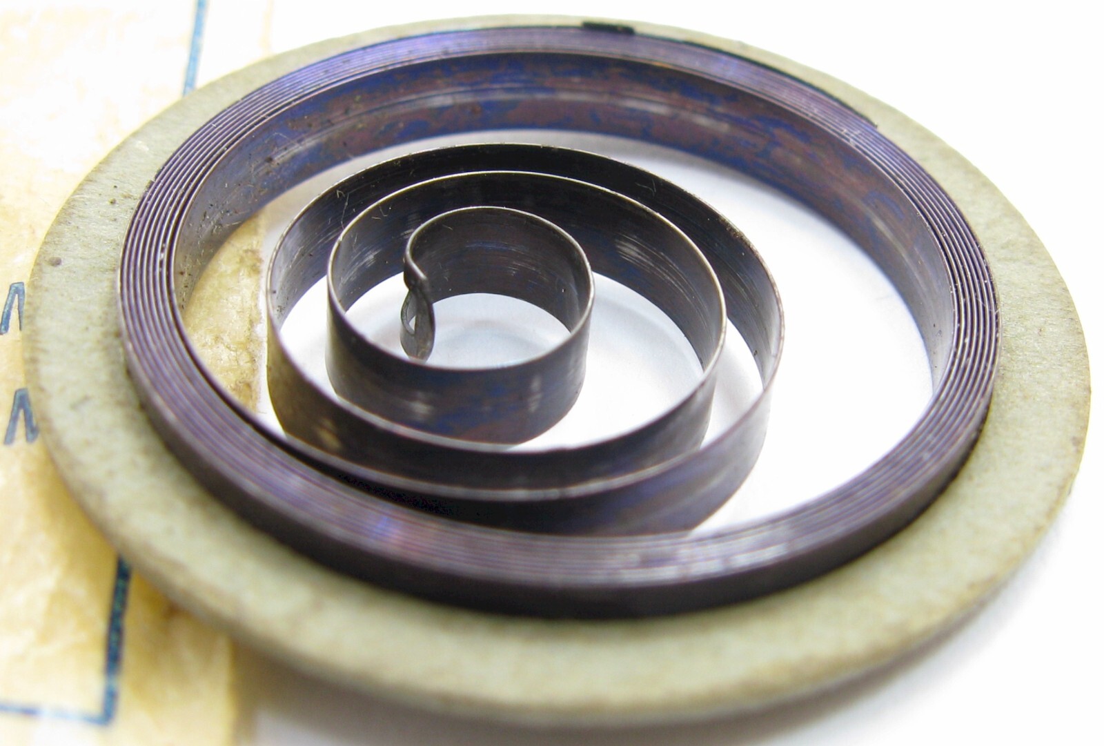 Illinois 16s 47309 T end Mainspring 1 piece * blue alloy *