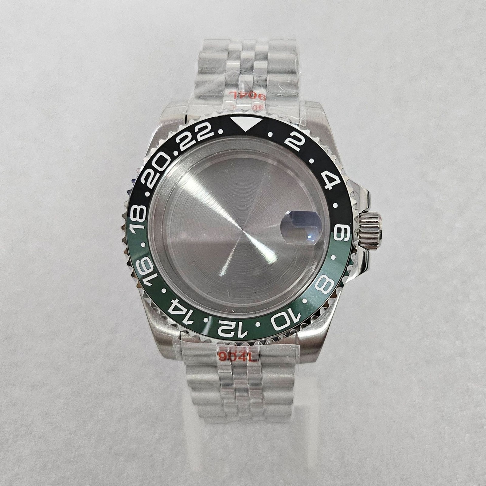 40MM 24 Hour Unidirectional bezel Watch Case and Bracelet Fit Seiko NH35 NH36