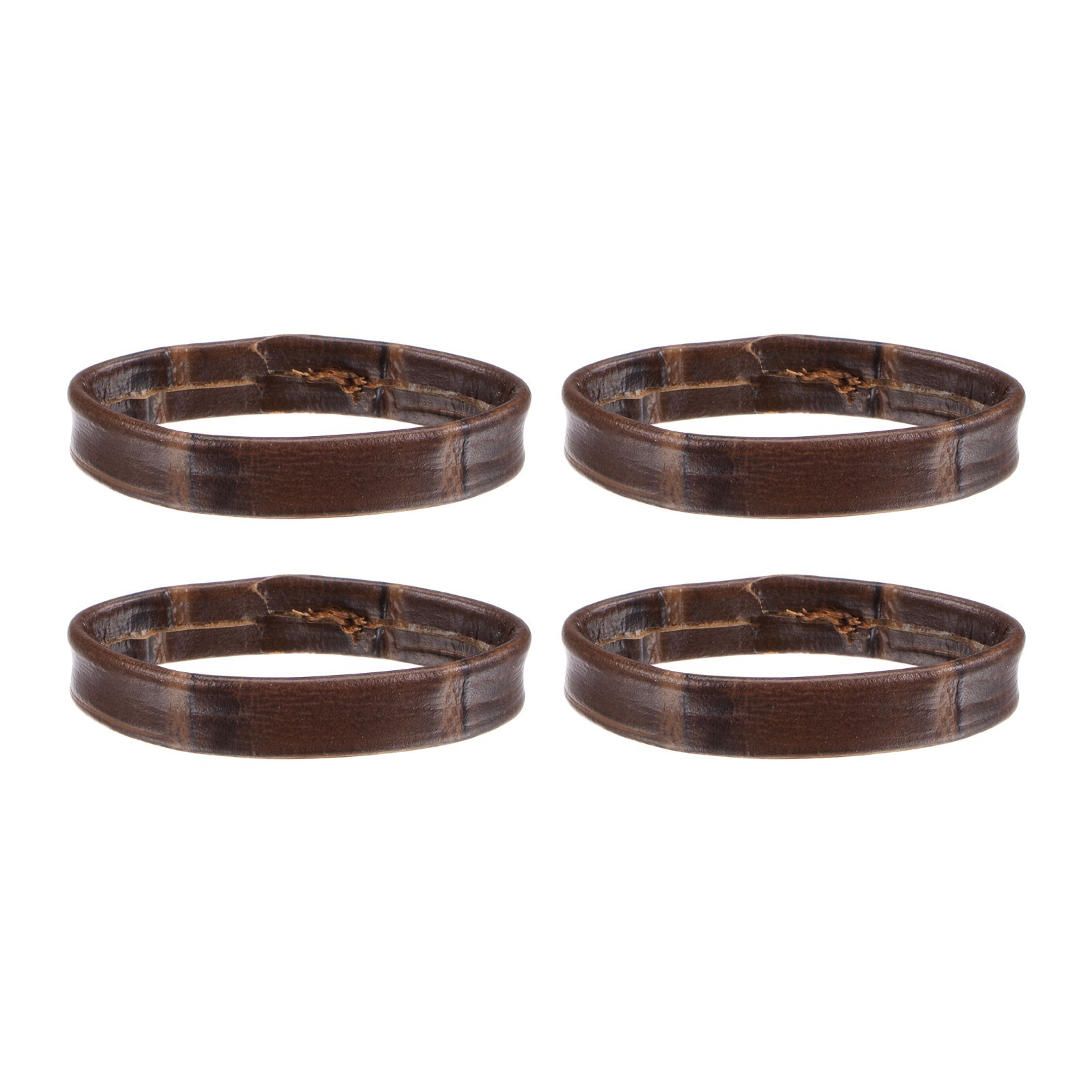 4pcs PU Leather Straps Retained Oring Guardian for 26mm Width, Dark Brown