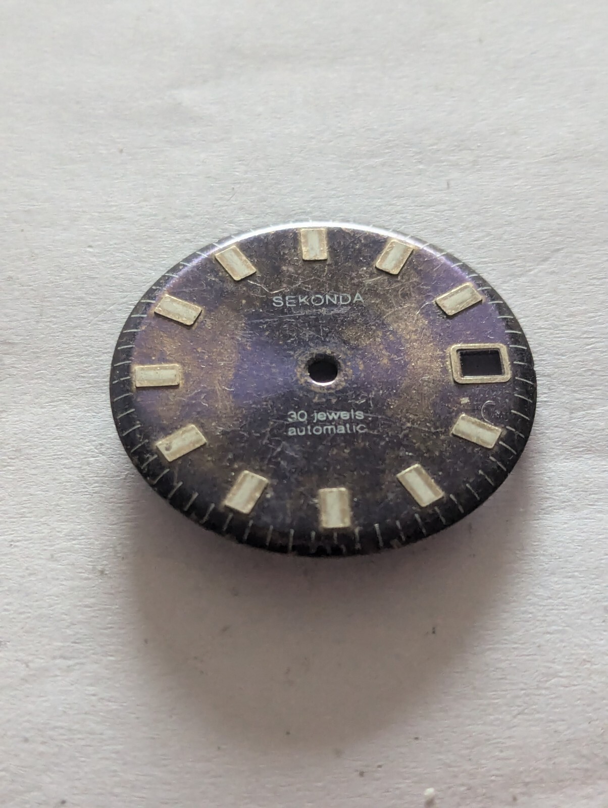 Vintage Poljot 2209 Sekonda Watch Dial (Unusual Colour & Nice Pattina