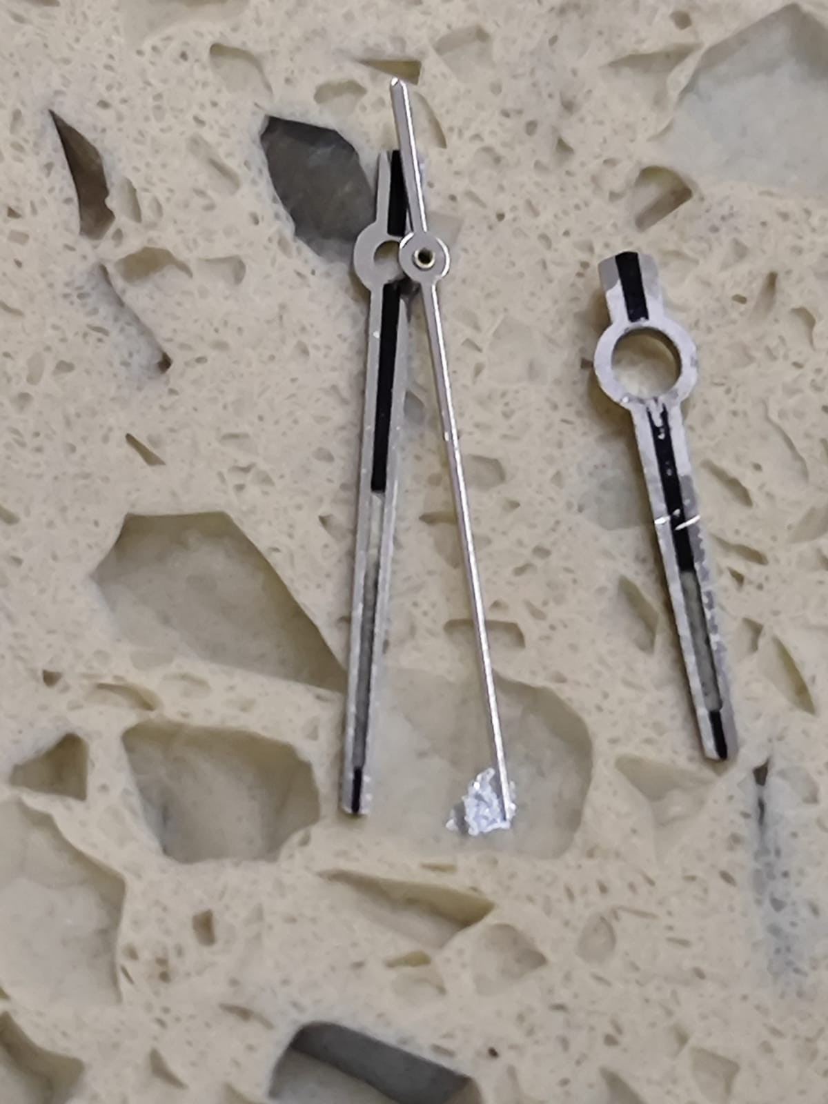 SEIKO DX 6106 Part Set Hands Silver USED