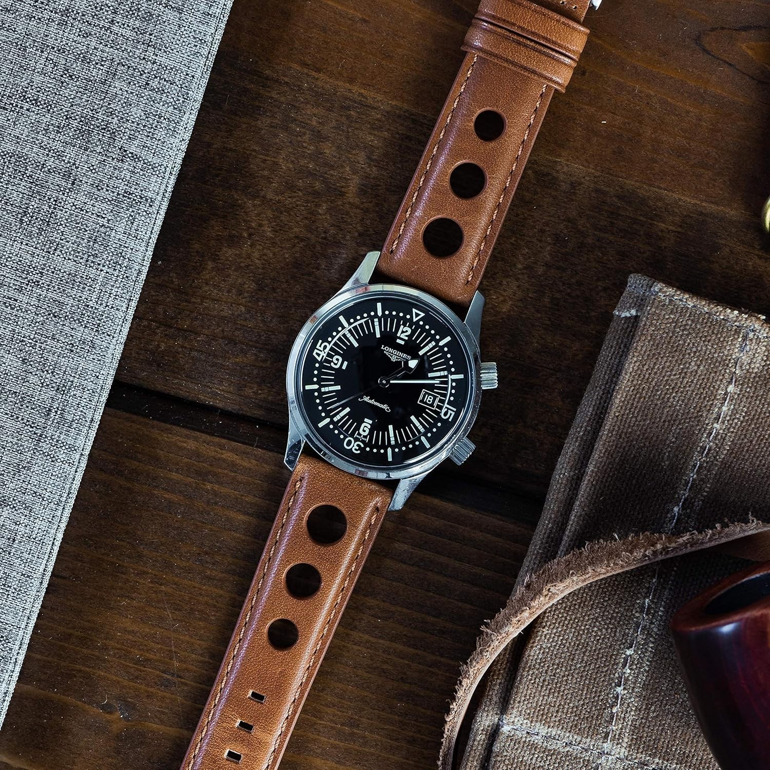 Barton Racing & Rally Horween Leather Straps with Integrated Quick Release Sp…