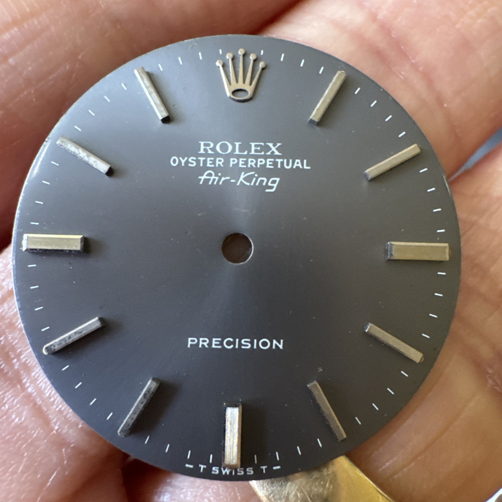 Vintage Rare Rolex Oyster Air King London Sky Grey Dial