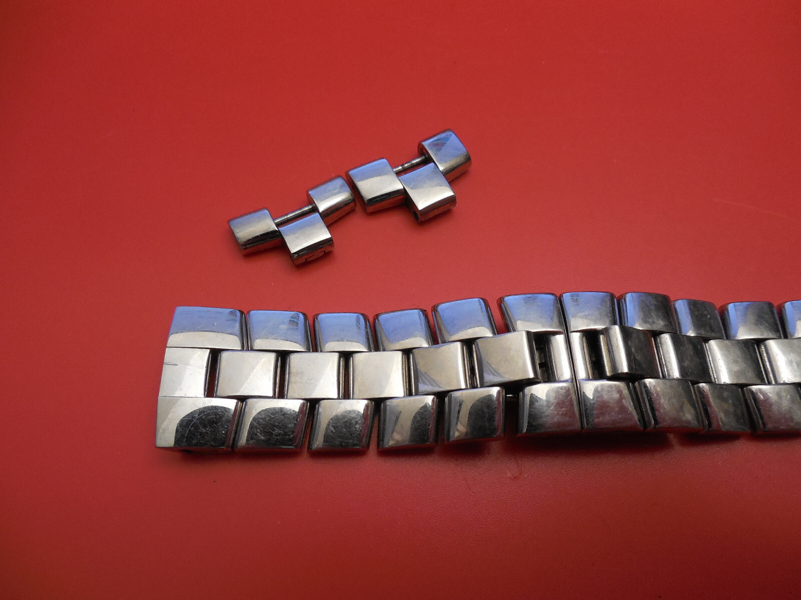 BAUME MERCIER SOLID STEEL HAMPTON SPIRIT BAND BRACELET 19MM DEPLOYMENT BUCKLE