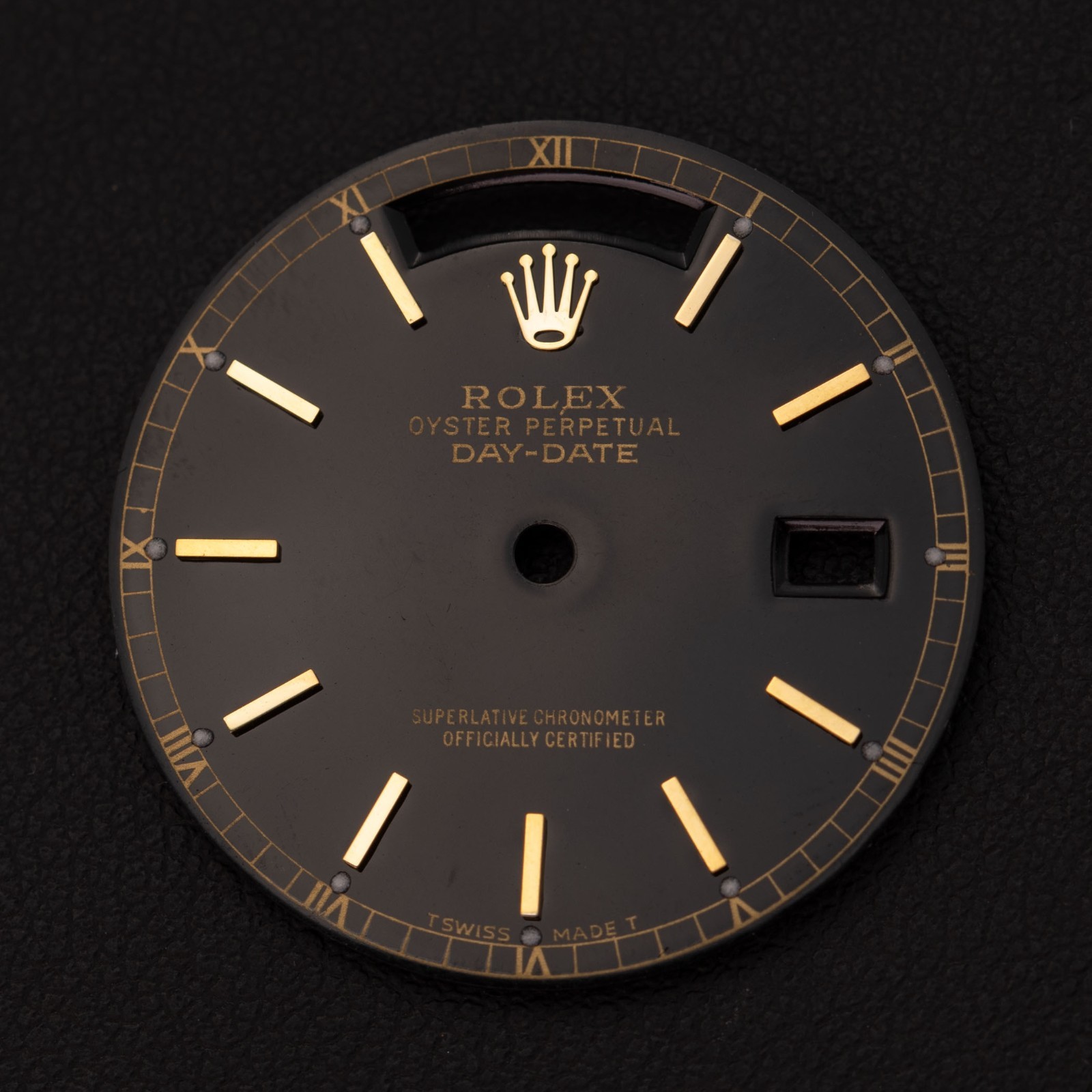 Rolex Dial Custom Black Index 36mm for Day – Date Watches