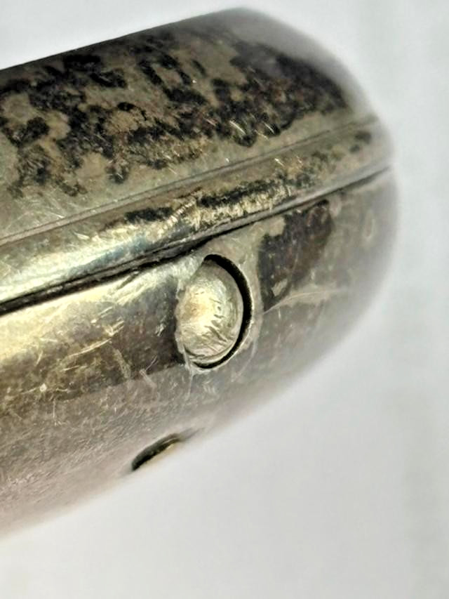 Antique English Silver Fuzee Outer Watch Case for sale