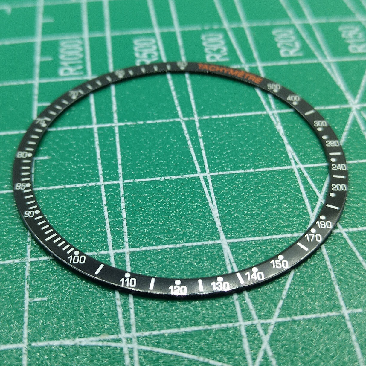 Wholesale Watch Bezel Aluminum Alloy Black Ring+White Font for Omega Speedmaster