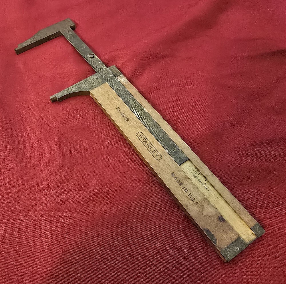 Clockmaker’s/Watchmaker’s Estate Stanley No. 136 Boxwood & Brass Sliding Caliper