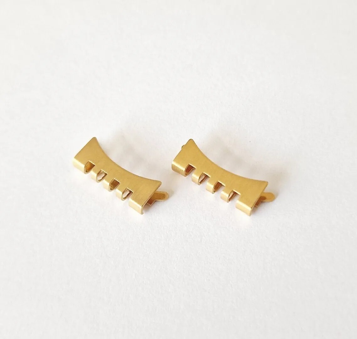 Omega Bracelet End Piece/Link Gilt Reference 672 Genuine (x2)