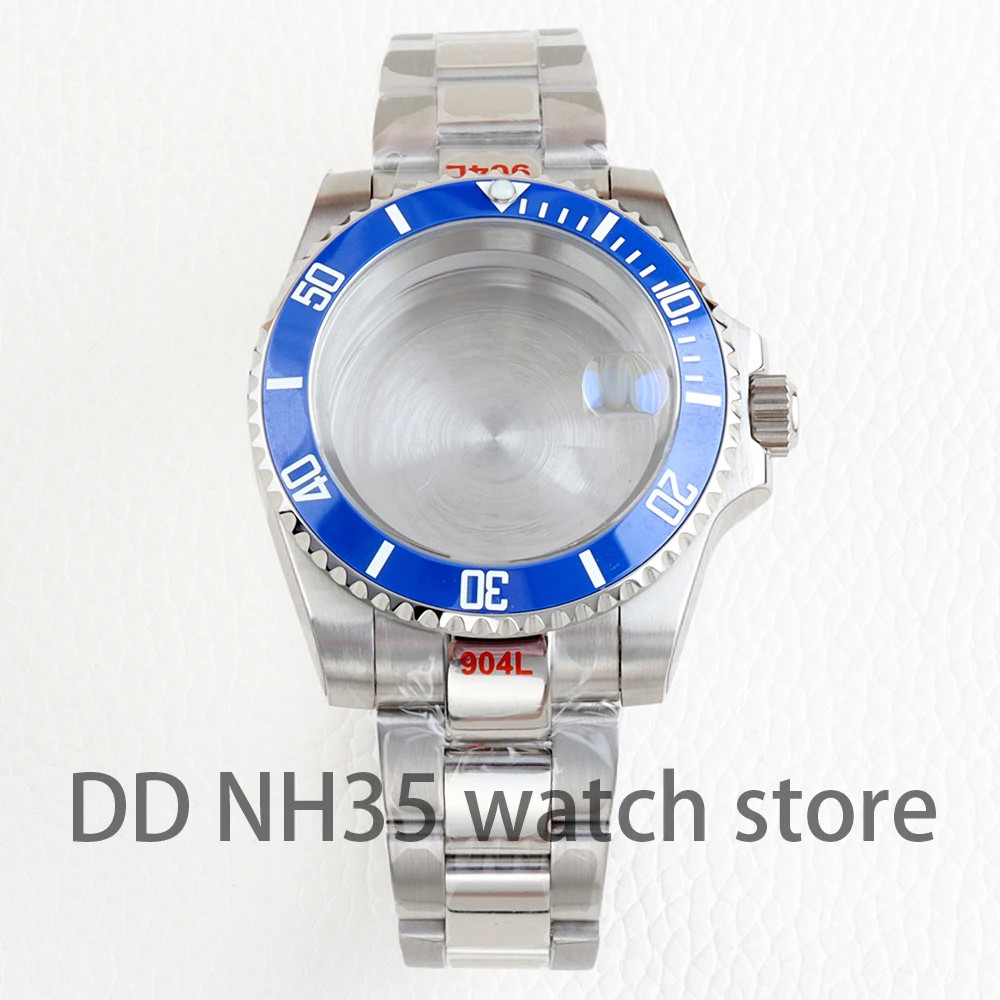 40mm NH35 Case and Polish Oyster Bracelet Stainless steel With Sapphire Glass Wa