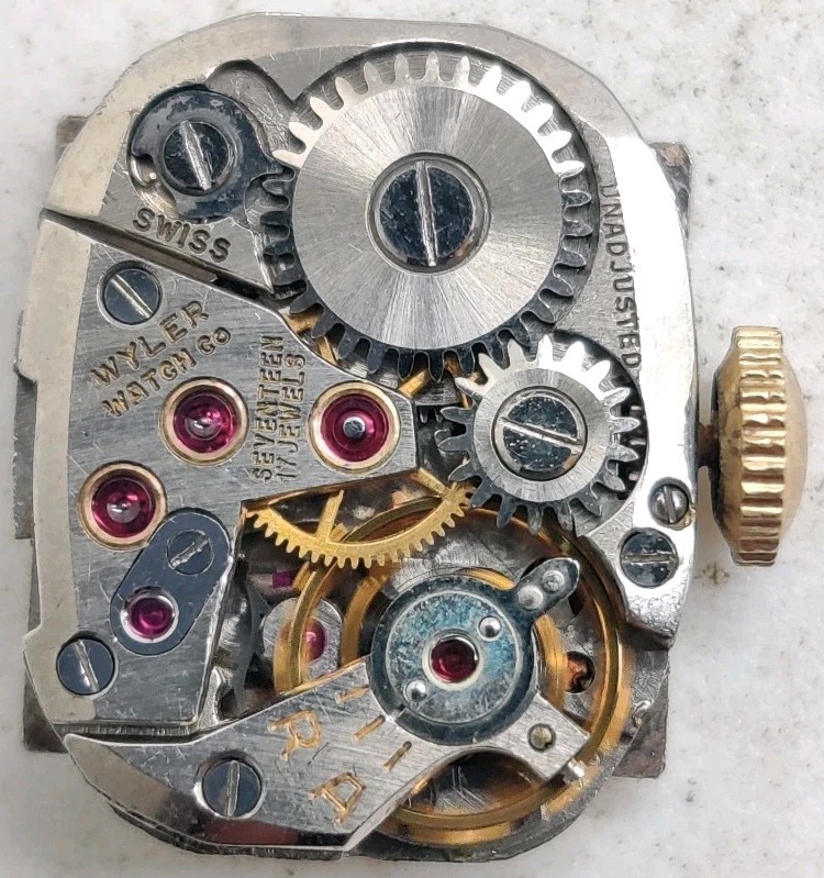 Rare Wyler Incaflex High Grade ETA Cal. 1045 17 Jewel watch movement Running