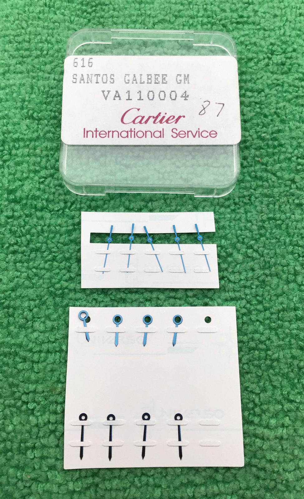 Genuine Cartier 616, Set Of 3 Blue Hands Santos Galbee GM, VA110004- NOS